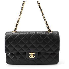 Bolso de hombro Chanel Black Chain Negro