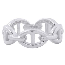 Hermès Anillo Hermes Chaine d'Ancre Enchainee PM Plata