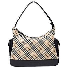 Burberry Handtasche aus Canvas Schwarz Beige