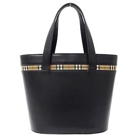 Bolsa de mão em couro Burberry Preto