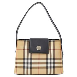 Burberry One-Shoulder Handbag Black Beige