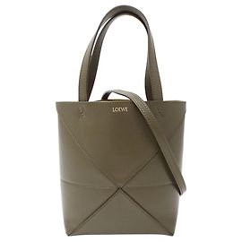 Sac à main Loewe en cuir Green Khaki Vert Kaki
