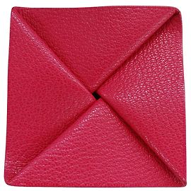 Hermès Hermes Pink Chevre Leather Coin Purse Pink