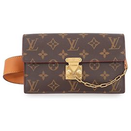 Louis Vuitton Monogram S-Lock Belt Pouch PM Brown Monogram