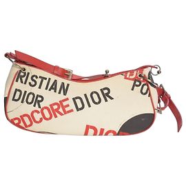 Bolso Christian Dior Hardcore John Galliano Blanco y Rojo Blanco Roja