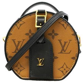 Bolsa de mão Louis Vuitton Monogram Reverse Mini Boite Chapeau Marrom