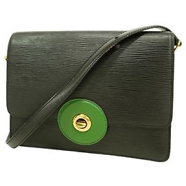 Borsa a tracolla Louis Vuitton Epi Free Run Nero Verde