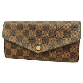 Louis Vuitton Damier Portefeuille Sarah Long Wallet Damier ebene