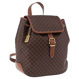 Céline Celine Vintage Macadam Canvas Small Marrom