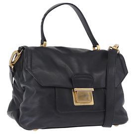 Miu Miu Beau Top Handle Leather Medium Nero
