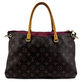 Louis Vuitton Pallas Monogram Canvas with Leather MM Marrom