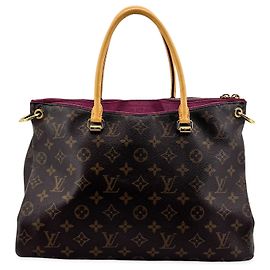 Louis Vuitton Pallas Monogram Canvas with Leather MM Marrom