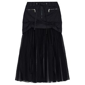 Dolce & Gabbana Jupe avec ourlet plissé Noir
