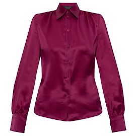 Camisa Balenciaga de seda roxa Roxo