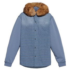 Balenciaga Camicia con cappuccio decorativo Blu