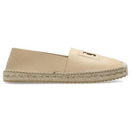 Dolce & Gabbana Leather Espadrilles Beige Brown Beige