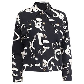 Casaco Dolce & Gabbana Vintage Graffiti em algodão preto Preto