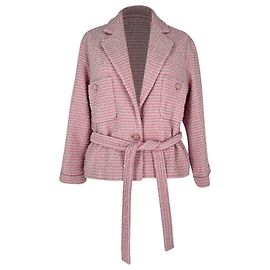 Chaqueta de tweed Chanel en algodón rosa Rosa