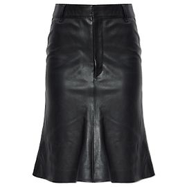 Balenciaga Lederrock aus schwarzem Lammleder Schwarz