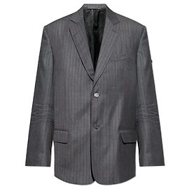Balenciaga Wool blazer with pinstripe pattern Grey