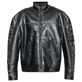 Balenciaga Lederjacke aus schwarzem Lammleder Schwarz
