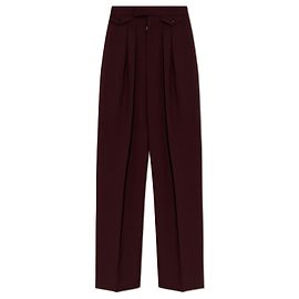 Chloé Pantalones Plisados Burdeos Roja Burdeos
