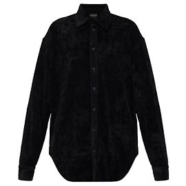 Balenciaga Camicia in velluto a coste nera Nero