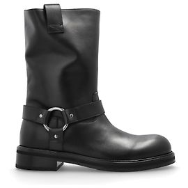 Dolce & Gabbana Lederstiefeletten schwarz Engineer Style Schwarz