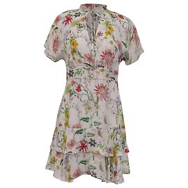 Autre Marque Vestido curto Parker com estampado floral em seda multicolorida Multicor