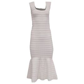 Robe midi en maille pointelle Tayleen de Loveshackfancy en viscose blanche Blanc Écru