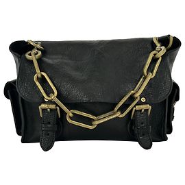 Borsa a tracolla Mulberry Brooke Chain in pelle nera Nero