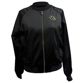 Victoria Beckham For Target Bug Embellished Bomber Jacket in Black Acetate Black