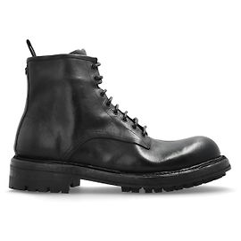 Dolce & Gabbana Black Leather Chunky Ankle Boots Black