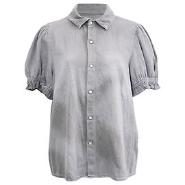 Blusa de mangas bufantes com botões Ba&Sh em algodão cinza Cinza