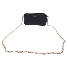 Borsa a tracolla Kate Spade Margaux Double Zip in pelle nera Nero