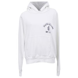 Sudadera con capucha Prada con logotipo estampado en algodón blanco Blanco