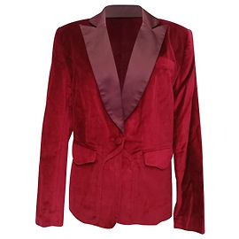 Blazer in velluto Altuzarra for Target in cotone rosso Rosso Bordò