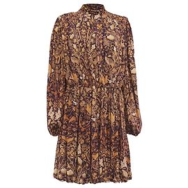 Vestido corto de cuello cisne estampado Ulla Johnson en rayón multicolor Multicolor