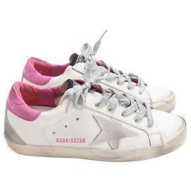 Golden Goose Super-Star Sneakers in White Leather  Multiple colors