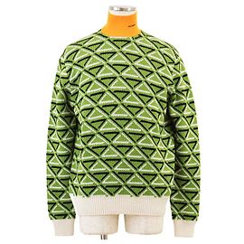 Pull Prada en laine vierge et cachemire Vert Orange
