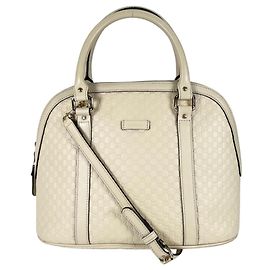 Bolsa de Ombro Gucci MicroGuccissima Branco