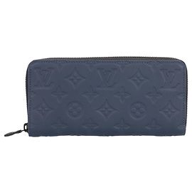 Carteira Longa Louis Vuitton Monogram Shadow Azul marinho