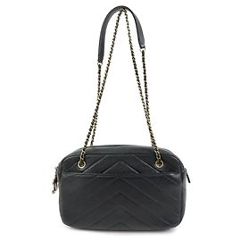 Chanel Camera Chevron Lambskin Medium Nero
