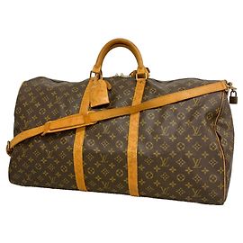 Louis Vuitton Boston Monogram Keepall Bandoulière 60 Braun