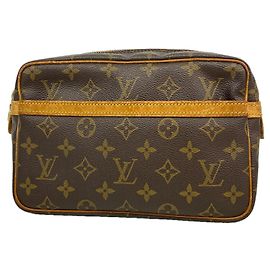 Bolso de mano Louis Vuitton Monogram Compiegne 23 Castaño