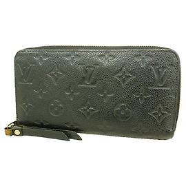 Louis Vuitton Monogram Empreinte Zippy Wallet M60571 Noir Negro