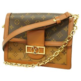 Louis Vuitton Monogram Reverse Dauphine MM Handtasche Braun