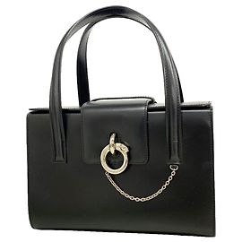 Cartier Panthère Leather Handbag Black