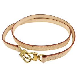Louis Vuitton Croisette Shoulder Strap Leather Beige