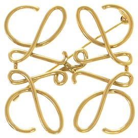 Broche Loewe Anagram em metal dourado Dourado